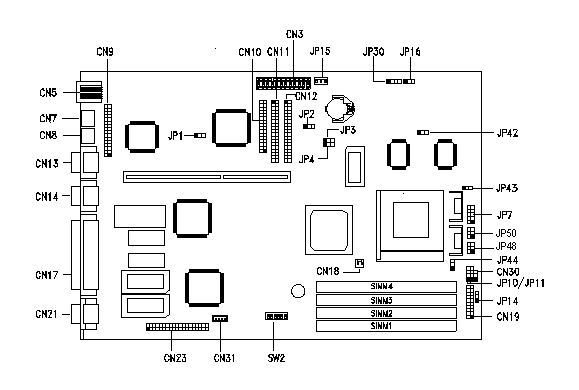 V55LA-2 Motherboard Diagram