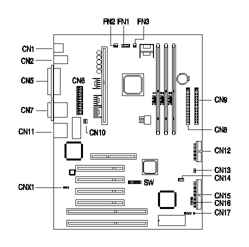 V65X Motherboard Diagram