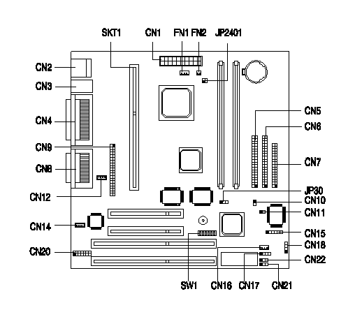V65MA Motherboard Diagram