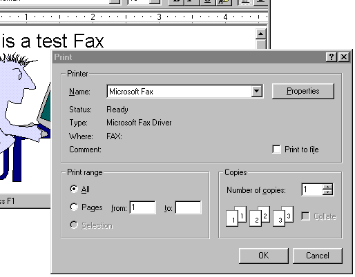 Faxing From MS Word