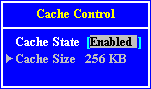 Cache Control Screen