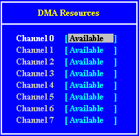 DMA Resources Screen