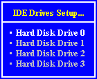 IDE Drives Setup Screen