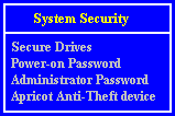 System Security Screen