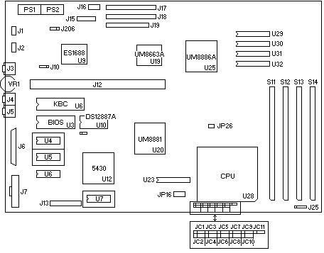 Presario 7100 Motherboard Diagram (486)