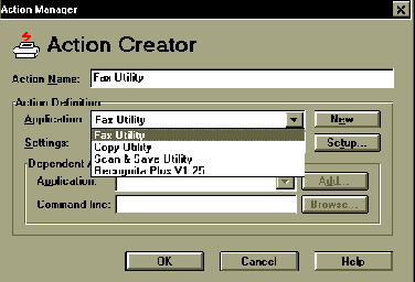 Action Creator Screen
